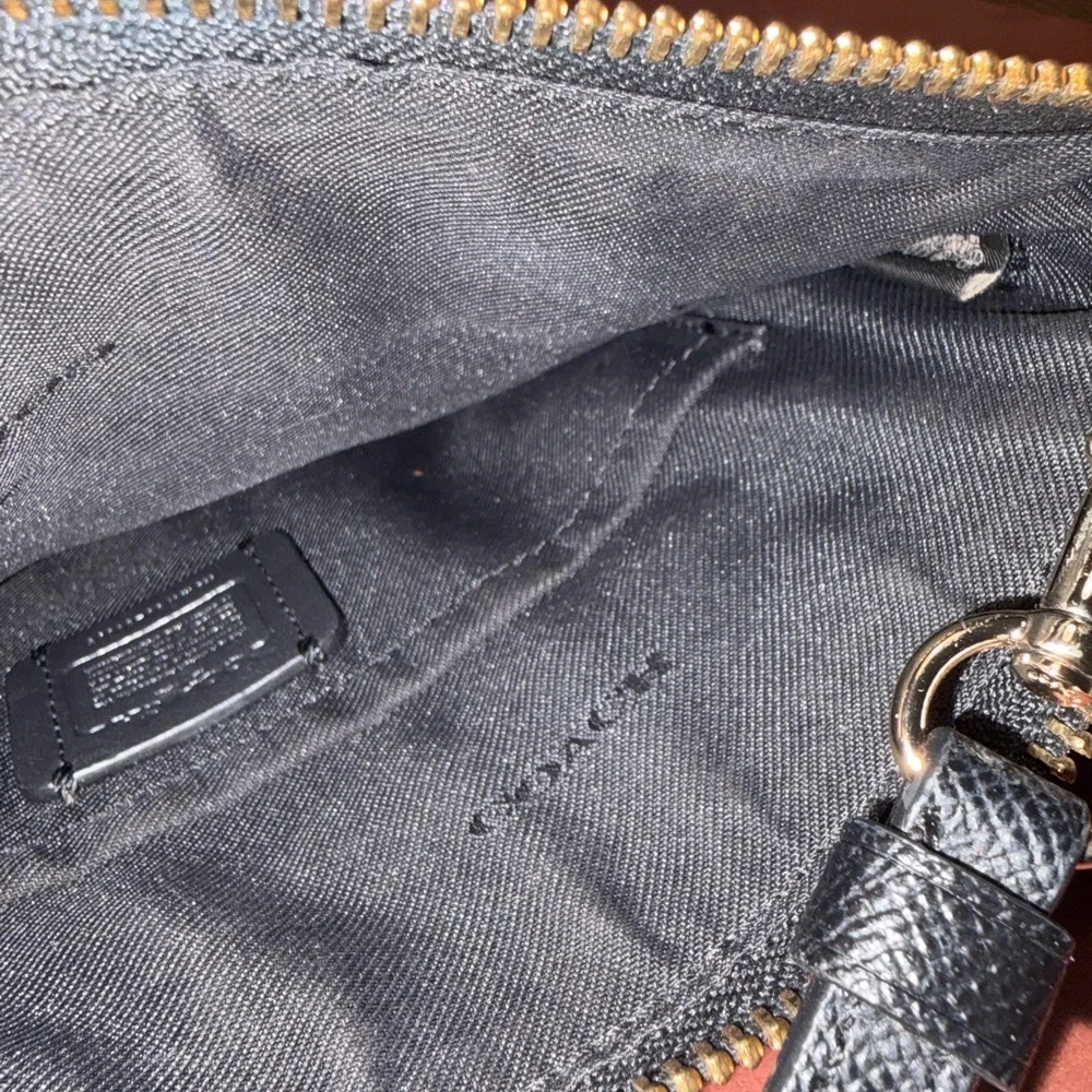 Coach Authentic Black Crossbody Bag with Gold Accents - Picture 6 of 6
